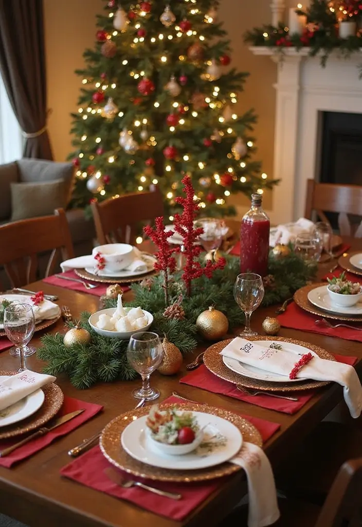 25 Christmas Decor Ideas: DIY Dollar Tree Projects to Try - 25. Creative Holiday Table Settings
