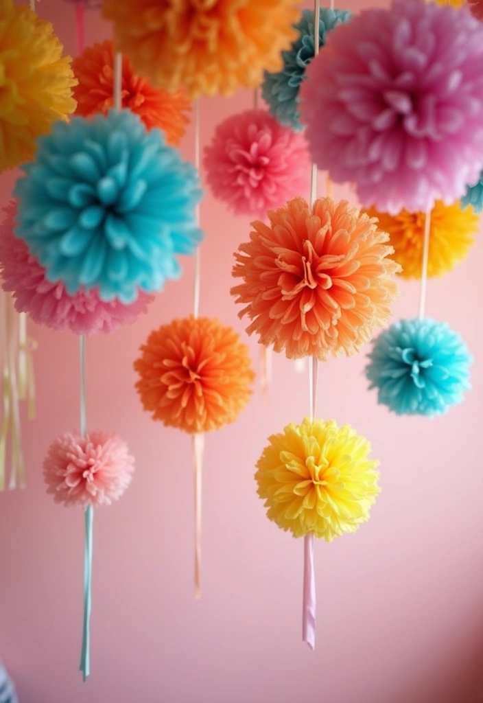 25 Cute Crafts for Teenagers DIY Room Decor Full of Personality - 12. Pom-Pom Decor