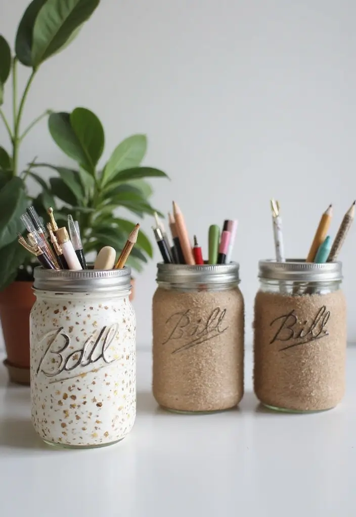 25 Cute Crafts for Teenagers DIY Room Decor Full of Personality - 5. Mason Jar Organizers