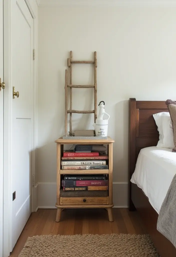 25 DIY Bedroom Decor for Small Rooms That Feel Spacious - 14. DIY Nightstand Alternatives