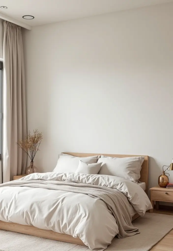 25 DIY Bedroom Decor for Small Rooms That Feel Spacious - 7. Minimalist Color Palette