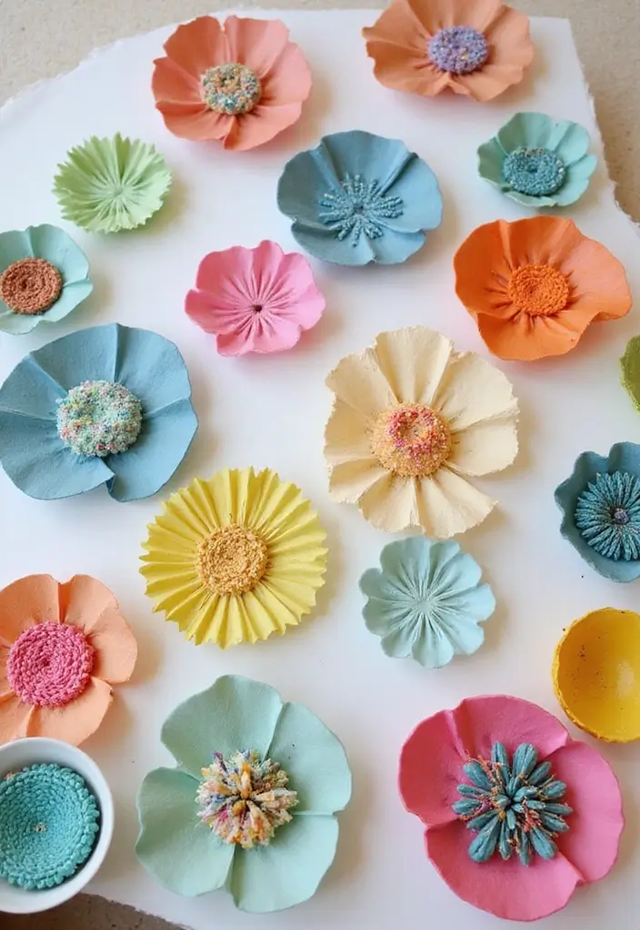 25 DIY Craft Room Decor Wall Art Ideas to Inspire Creativity - 24. Handcrafted Paper Mache Art