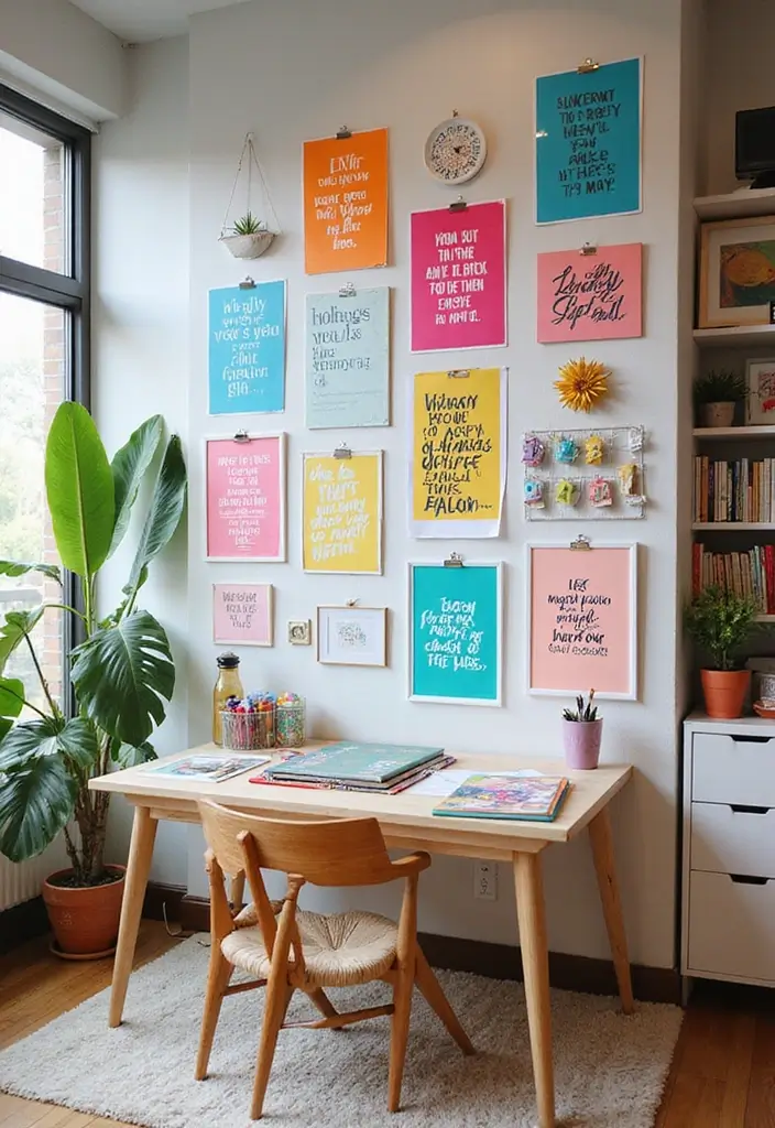 25 DIY Craft Room Decor Wall Art Ideas to Inspire Creativity - 5. Inspirational Quote Boards