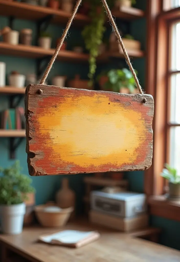 25 DIY Craft Room Decor Wall Art Ideas to Inspire Creativity - 7. Hand-Painted Wooden Signs