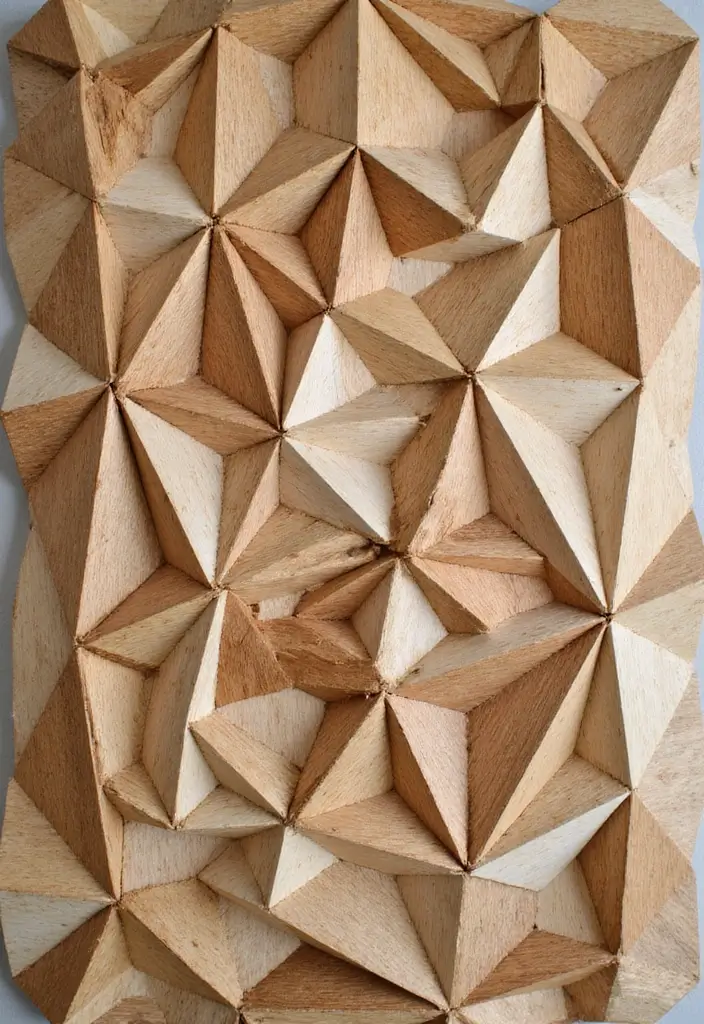 25 DIY Crafts for Home Decor Wall Art You’ll Love Making - 13. Geometric Wooden Art
