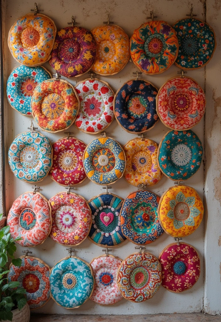 25 DIY Crafts for Home Decor Wall Art You’ll Love Making - 18. Fabric Hoop Art