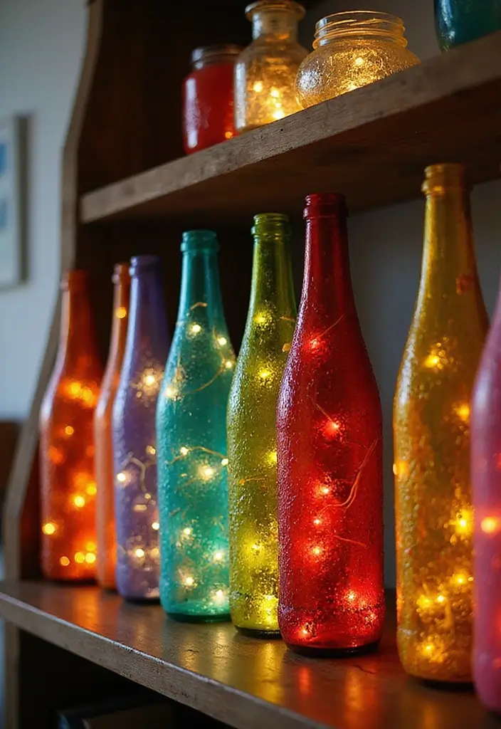 25 DIY Crafts for Home Decor Wall Art You’ll Love Making - 23. Upcycled Bottle Art
