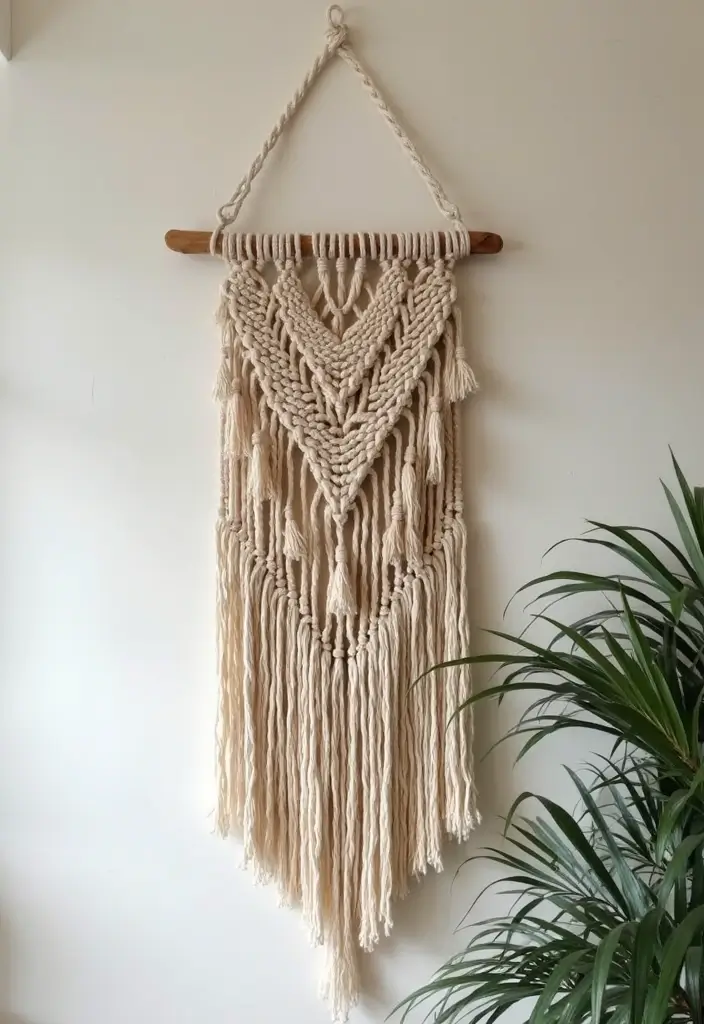 25 DIY Crafts for Home Decor Wall Art You’ll Love Making - 25. DIY Macrame Wall Hanging