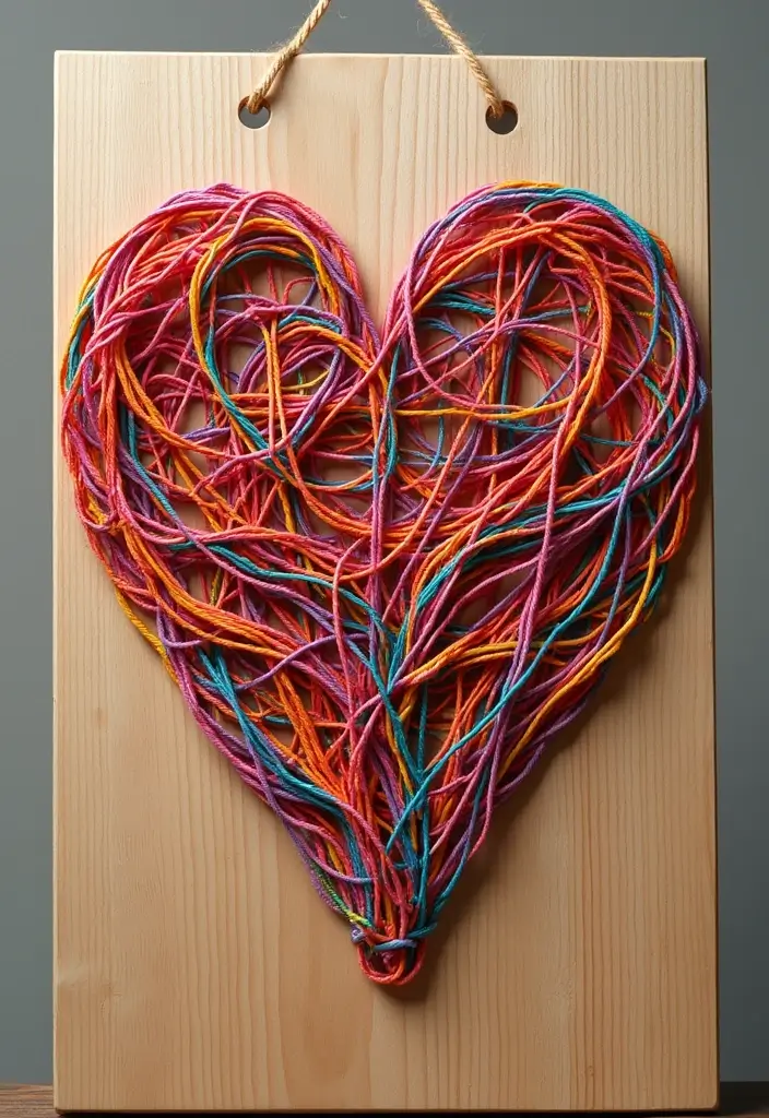 25 DIY Crafts for Home Decor Wall Art You’ll Love Making - 8. String Art
