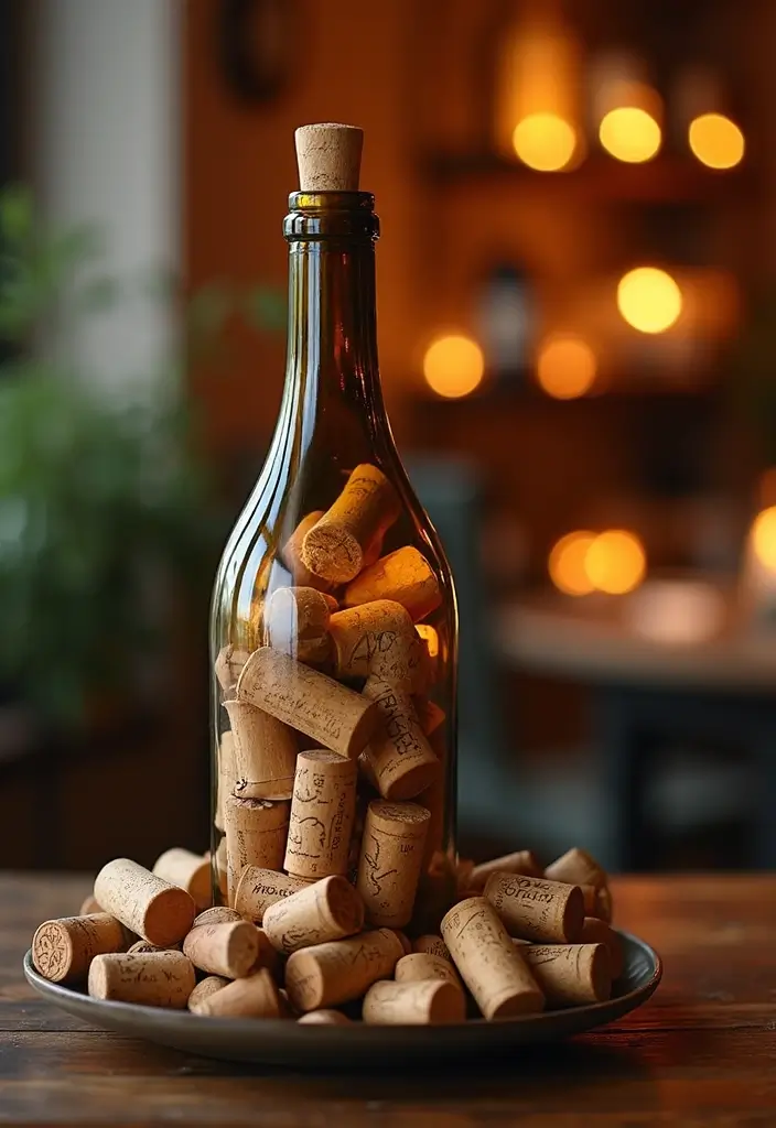25 DIY Glass Bottle Crafts Ideas Home Decor for a Chic Look - 20. Customized Wine Bottle Corks