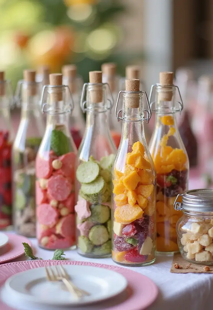 25 DIY Glass Bottle Crafts Ideas Home Decor for a Chic Look - 24. Unique Party Favors