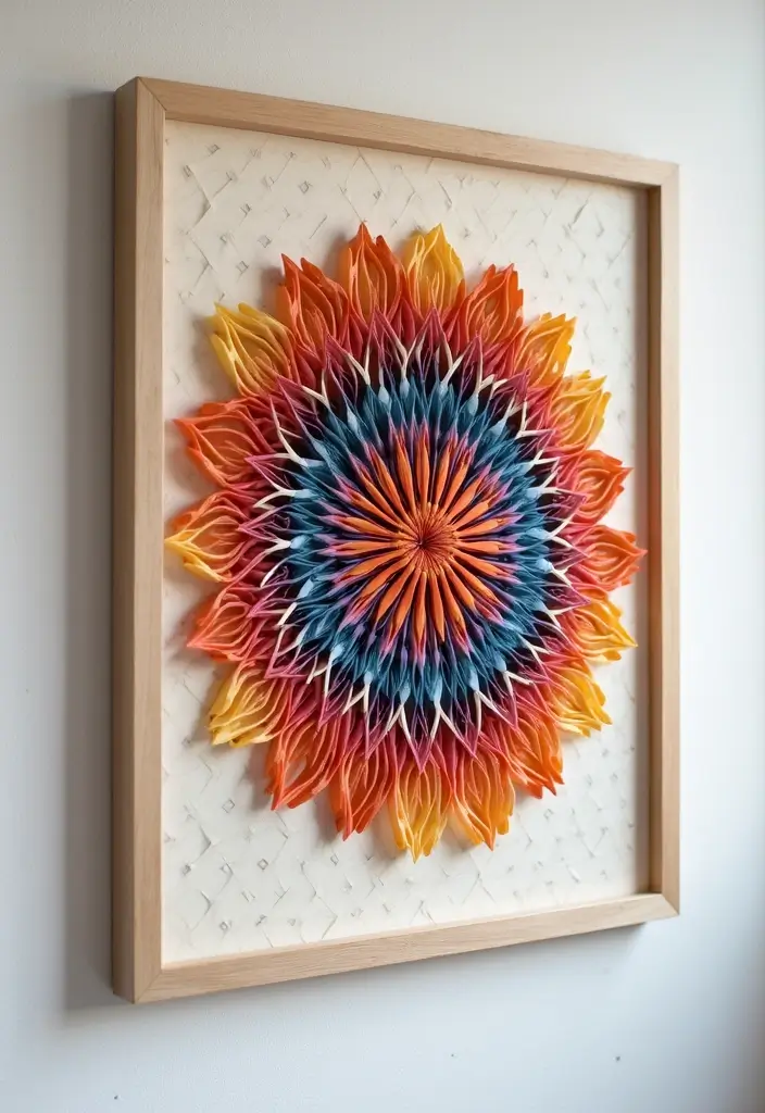 25 DIY Paper Crafts Decoration Wall Art Home Decor Made Simple - 10. Paper Weaving Art
