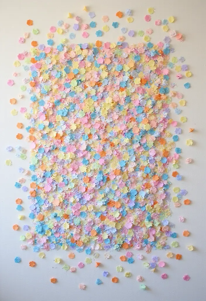 25 DIY Paper Crafts Decoration Wall Art Home Decor Made Simple - 24. Paper Confetti Art