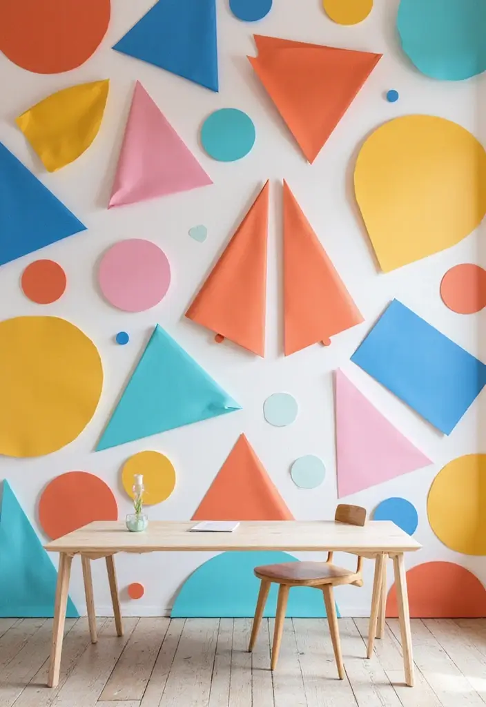 25 DIY Paper Crafts Decoration Wall Art Home Decor Made Simple - 3. Geometric Paper Wall Art