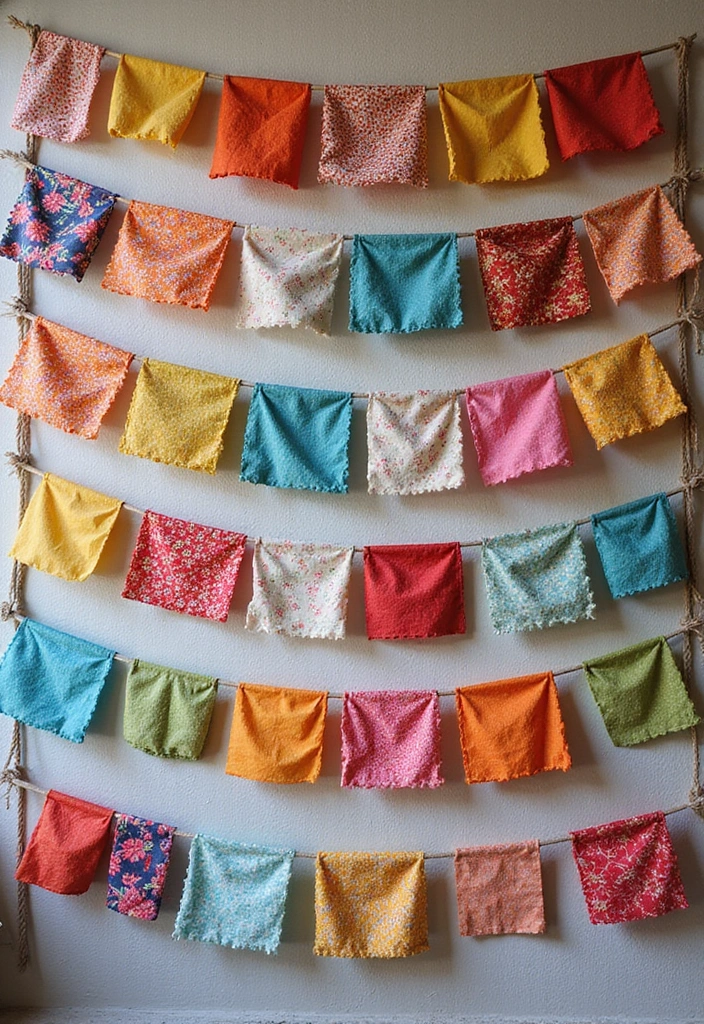 25 DIY Room Decor for Teens Aesthetic Ideas That Are Totally Viral - 15. Fabric Scrap Banners