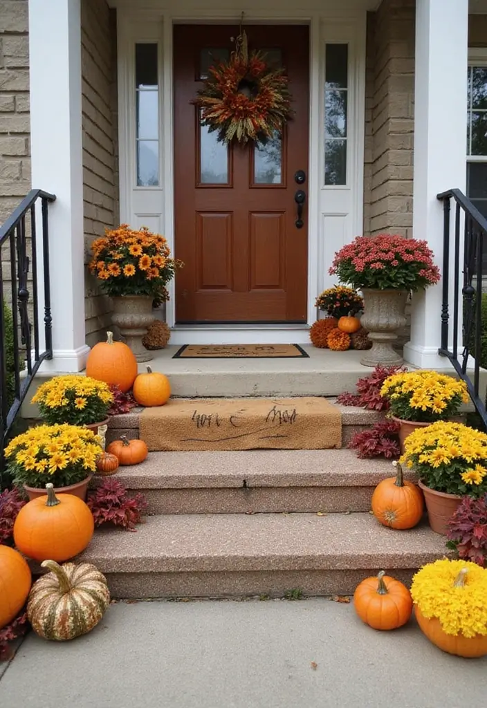 25 Fall Front Porch Decor Ideas Easy DIY Projects for Warm Welcomes - 12. Seasonal Doormat