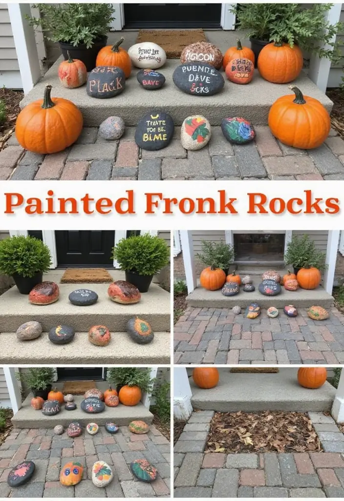 25 Fall Front Porch Decor Ideas Easy DIY Projects for Warm Welcomes - 8. Painted Rocks
