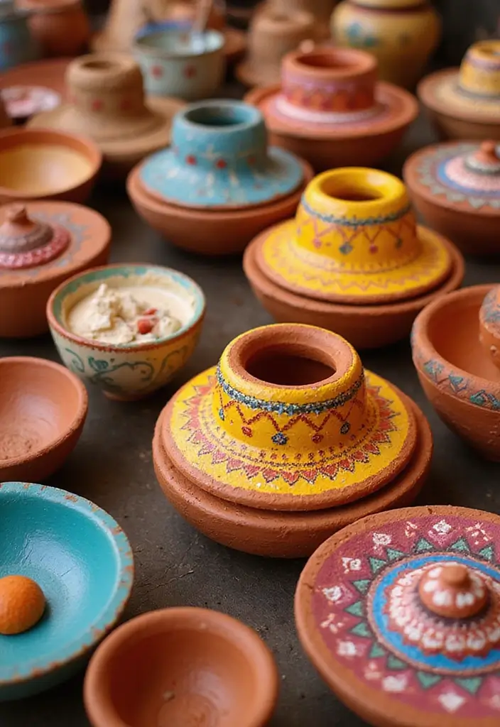 25 Ganesh Decoration Ideas Home Decor DIY for Festive Homes - 10. Terracotta Art Pieces