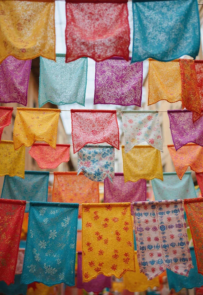 25 Ganesh Decoration Ideas Home Decor DIY for Festive Homes - 5. Upcycled Fabric Banners