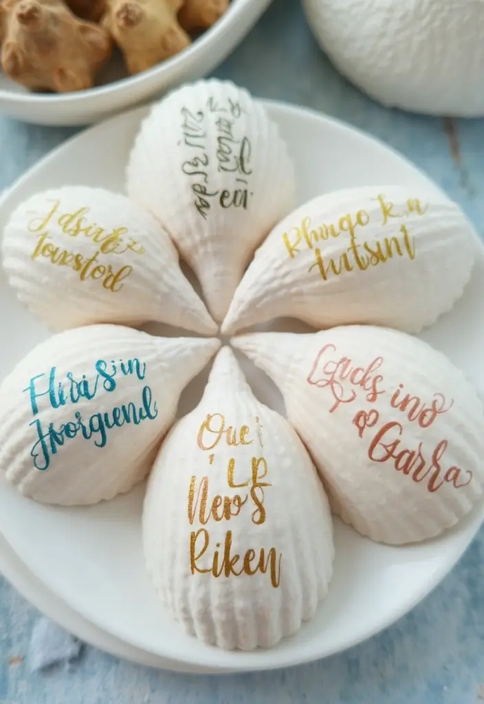 25 Sea Shells DIY Decor Craft Ideas for Coastal Homes - 20. Personalized Shell Gifts