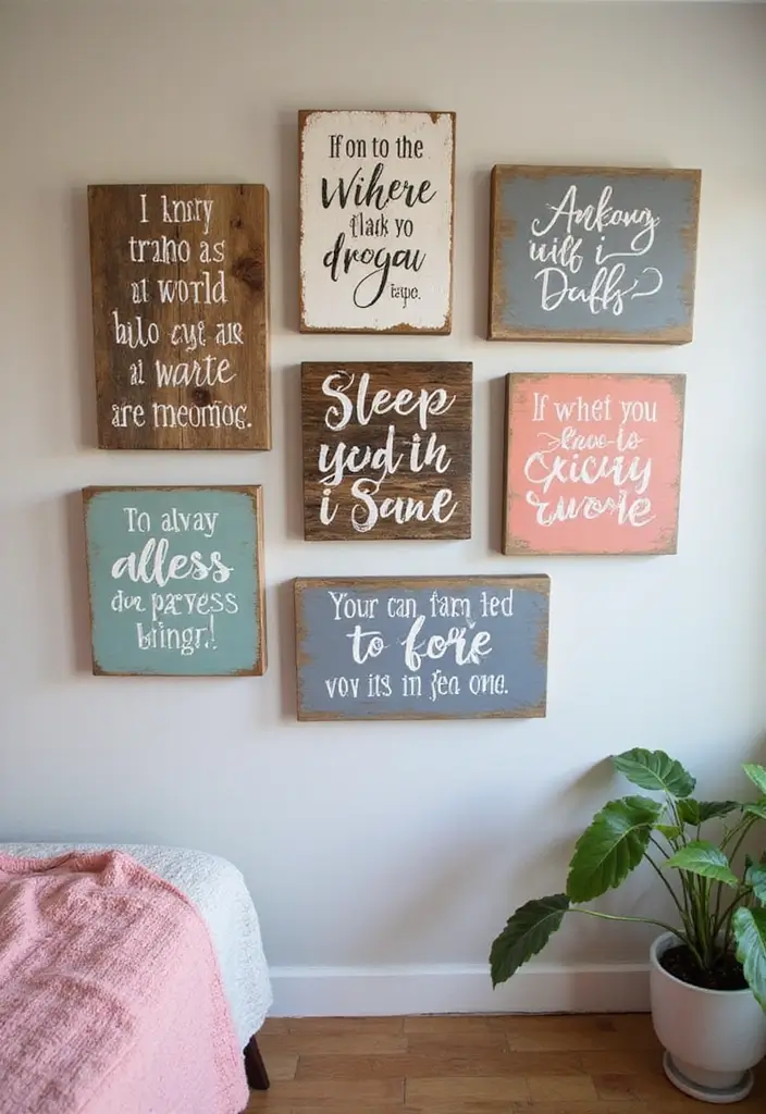 25 Simple DIY Room Decor for Teens That Are Cute and Creative - 14. Painted Wood Signs