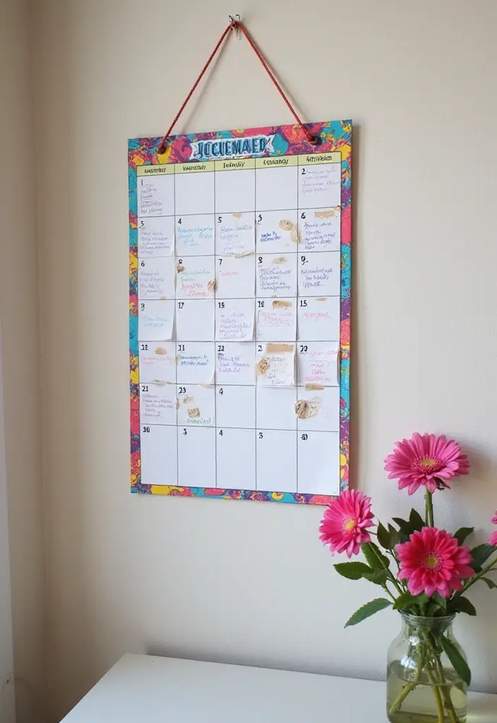 25 Simple DIY Room Decor for Teens That Are Cute and Creative - 20. DIY Personalized Calendar