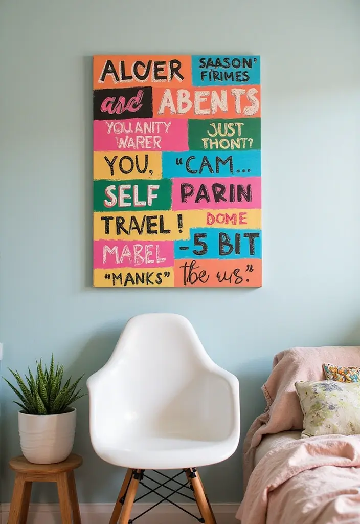 25 Simple DIY Room Decor for Teens That Are Cute and Creative - 25. DIY Fearless Wall Art