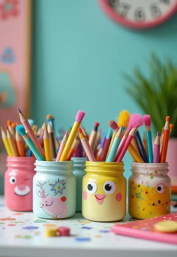 25 Simple DIY Room Decor for Teens That Are Cute and Creative - 4. Recycled Jar Organizers