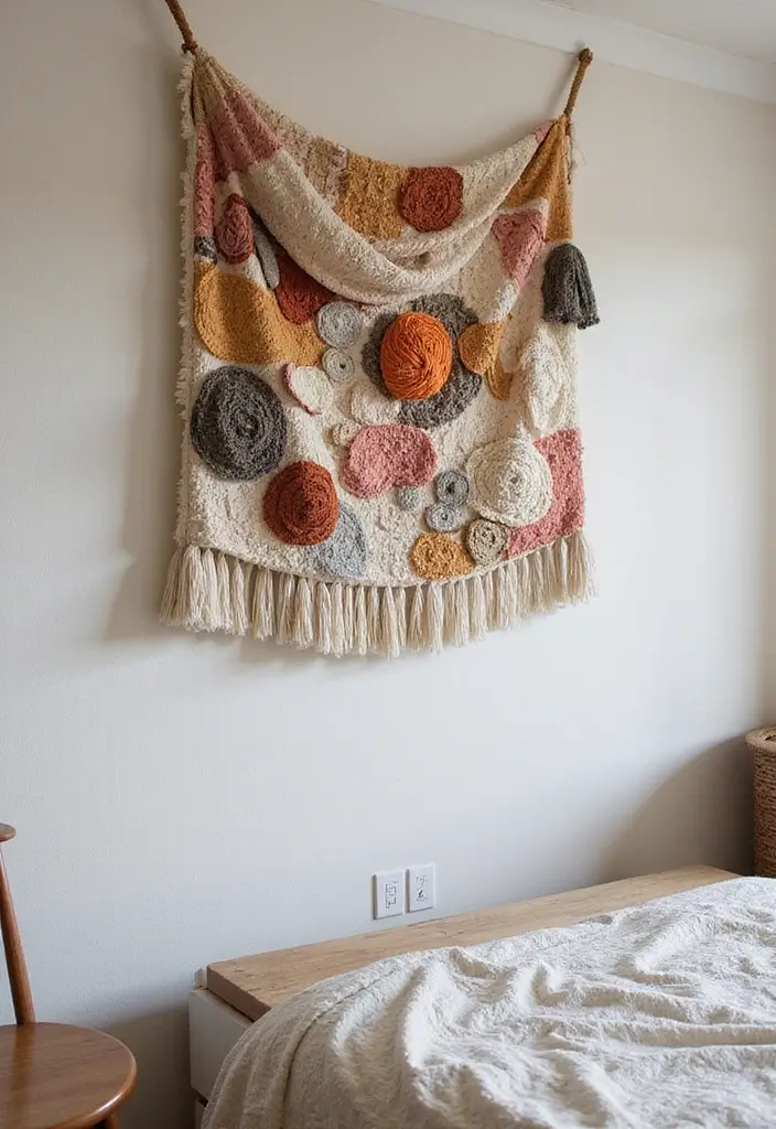 27 Bedroom Ideas for Small Rooms DIY Decor That Maximizes Space - 11. Textile Wall Art