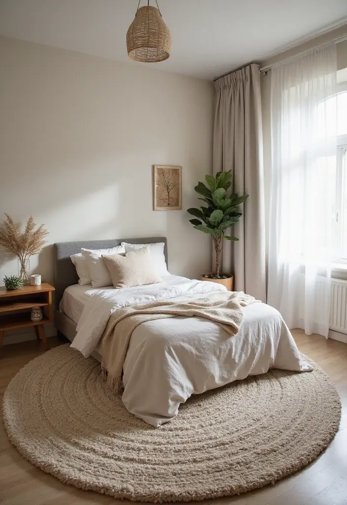 27 Bedroom Ideas for Small Rooms DIY Decor That Maximizes Space - 24. Soft Rugs for Warmth