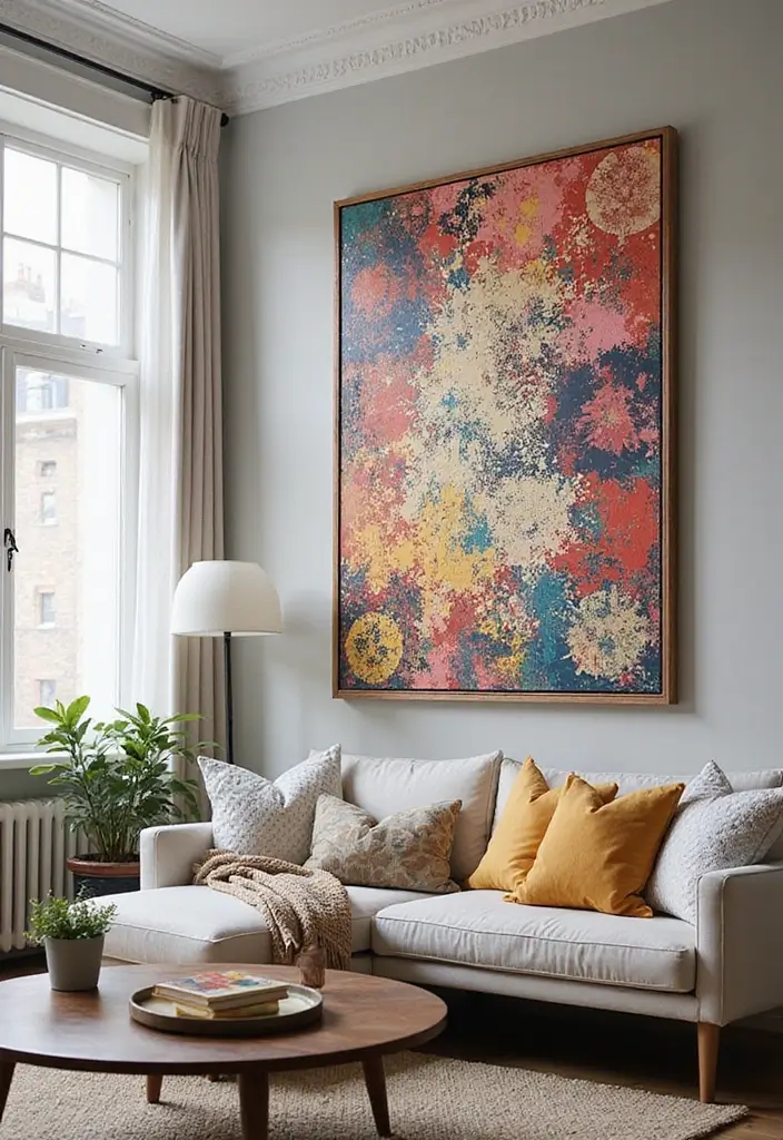 27 Canvas Painting Ideas for Living Room Wall Decor Easy DIY - 16. Stenciled Patterns