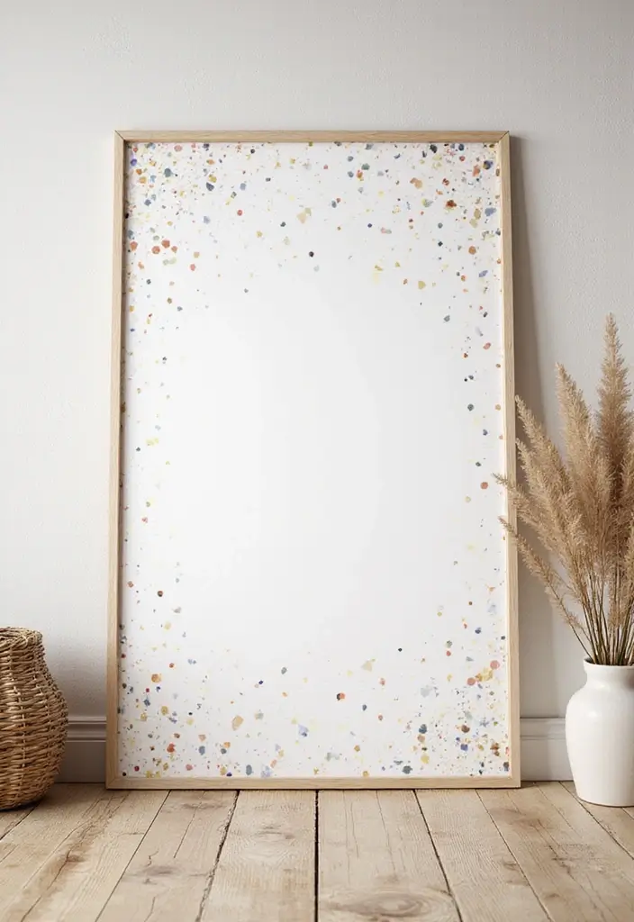 27 Canvas Painting Ideas for Living Room Wall Decor Easy DIY - 20. Confetti Canvas