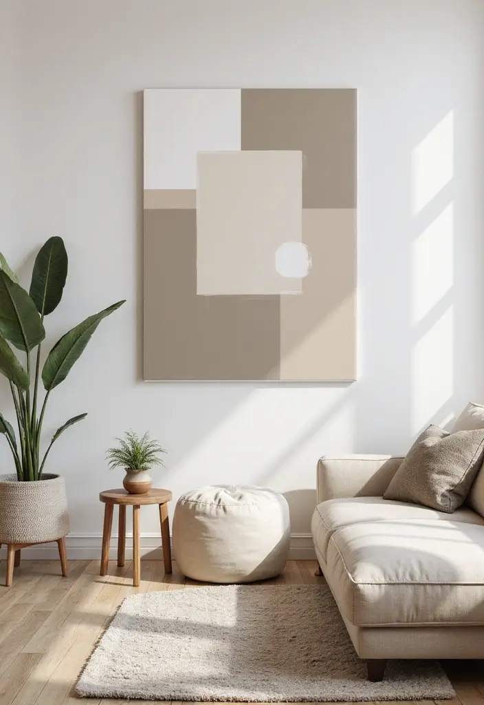 27 Canvas Painting Ideas for Living Room Wall Decor Easy DIY - 4. Minimalist Squares