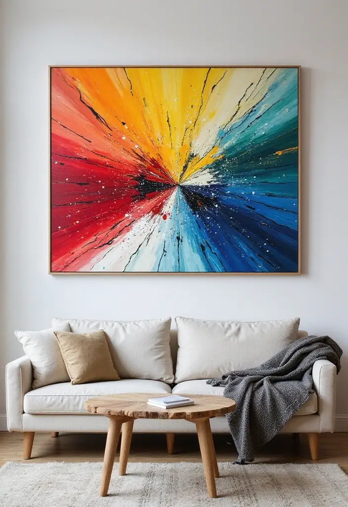 27 Canvas Painting Ideas for Living Room Wall Decor Easy DIY - 6. Abstract Lines