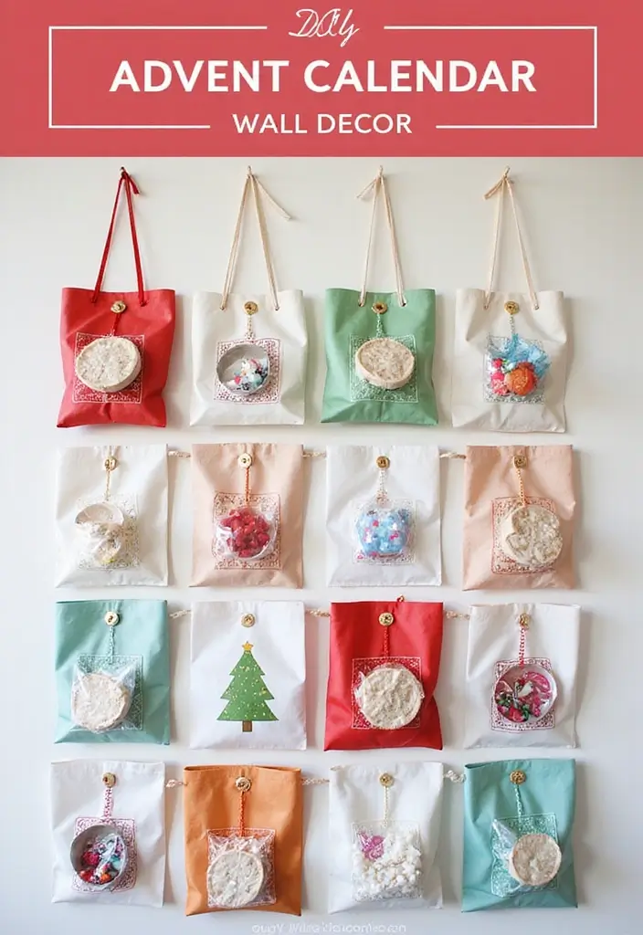 27 Christmas Wall Decor Ideas DIY Crafts to Spread Holiday Cheer - 6. DIY Advent Calendar Wall Decor