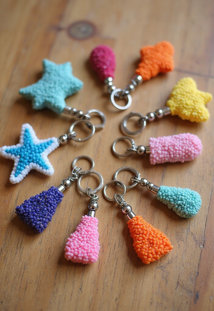 27 Cute DIY Room Decor Easy Crafts Ideas for a Personal Touch - 19. DIY Beaded Keychains