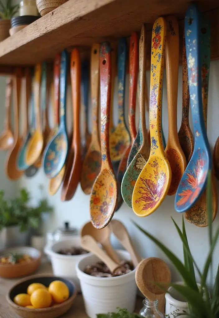 27 Cute DIY Room Decor Easy Crafts Ideas for a Personal Touch - 20. Painted Wooden Spoons