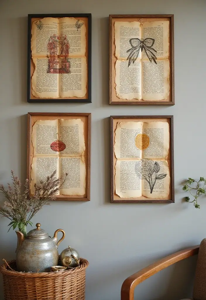 27 Cute DIY Room Decor Easy Crafts Ideas for a Personal Touch - 24. Upcycled Book Page Art