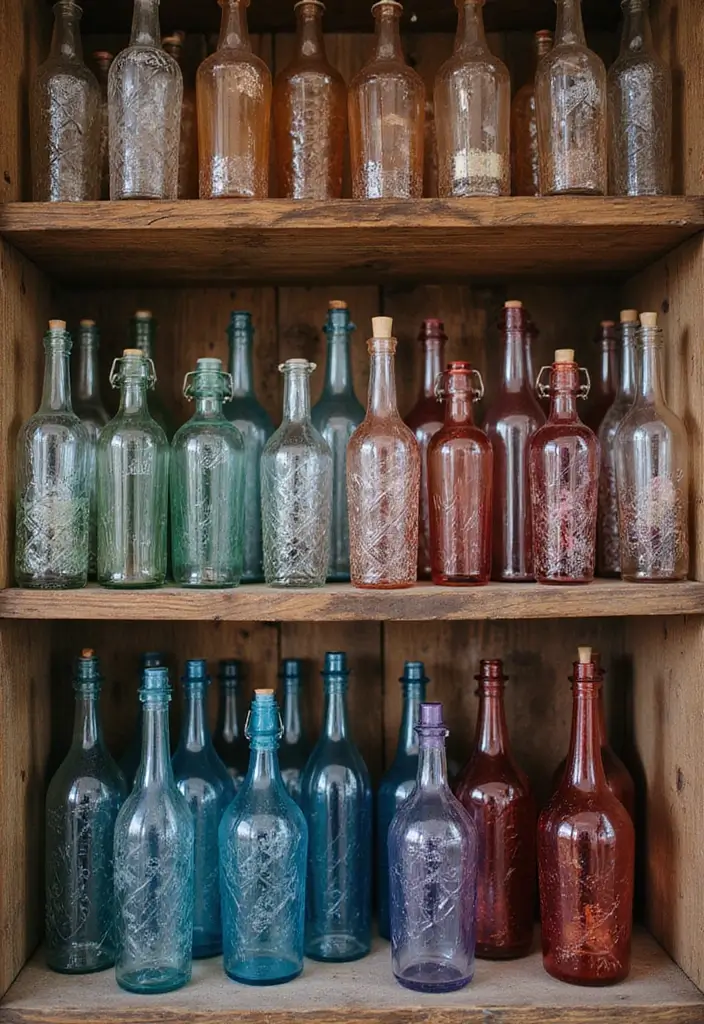 27 DIY Crafts for Home Decor Creative Projects for Any Season - 7. Decorative Glass Bottles