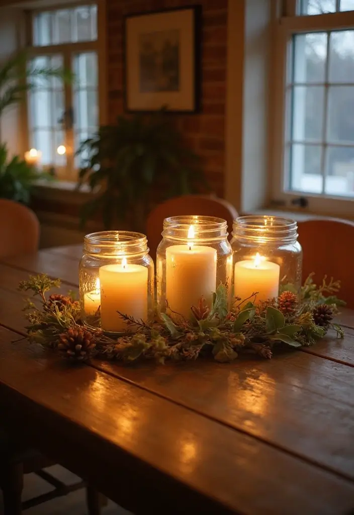 27 DIY Home Decor Projects: Creative Ideas for Stylish Homes - 13. Rustic Mason Jar Candle Holders