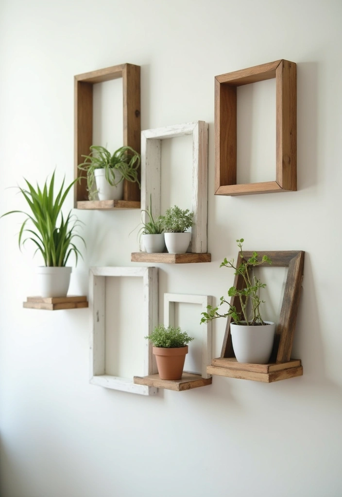 27 DIY Home Decor Projects: Creative Ideas for Stylish Homes - 15. Upcycled Picture Frames as Shelves
