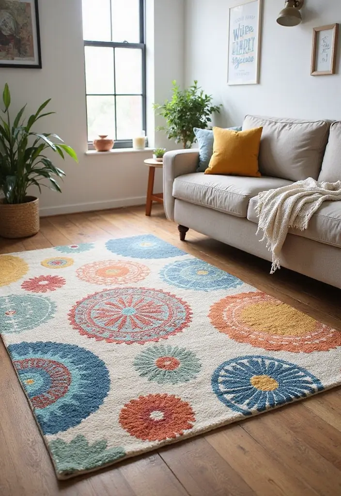 27 DIY Home Decor Projects: Creative Ideas for Stylish Homes - 17. Stenciled Throw Rugs