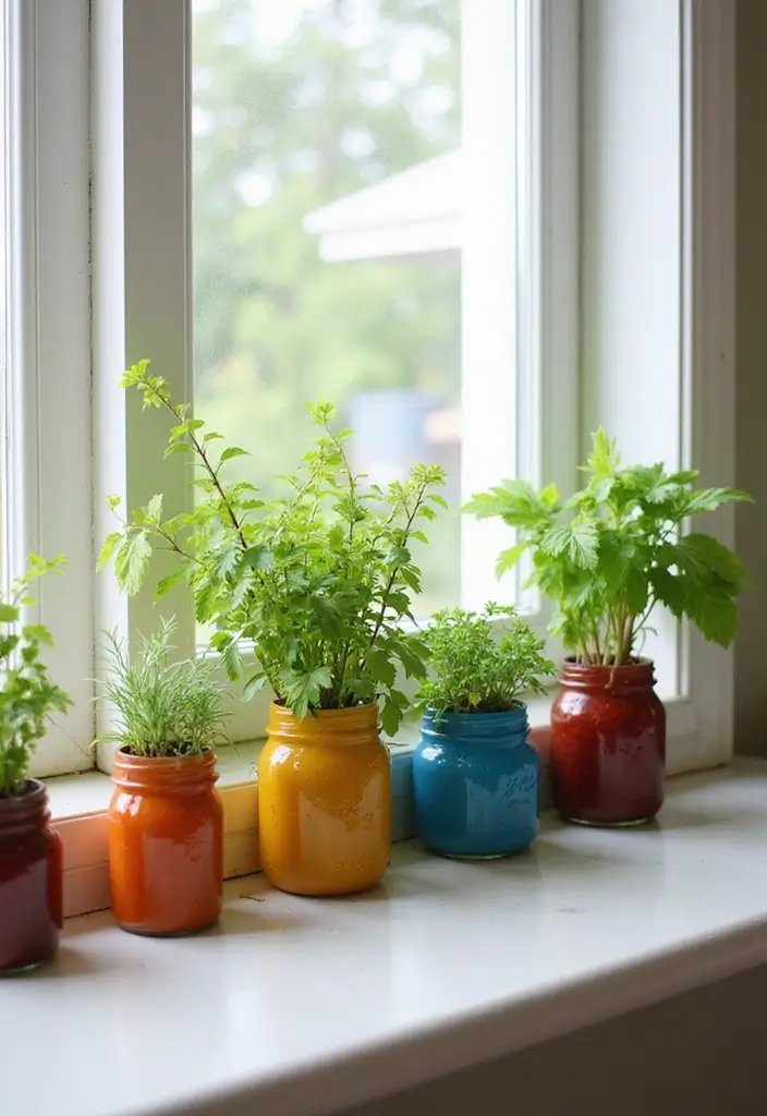 27 DIY Home Decor Projects: Creative Ideas for Stylish Homes - 2. Upcycled Glass Jar Planters