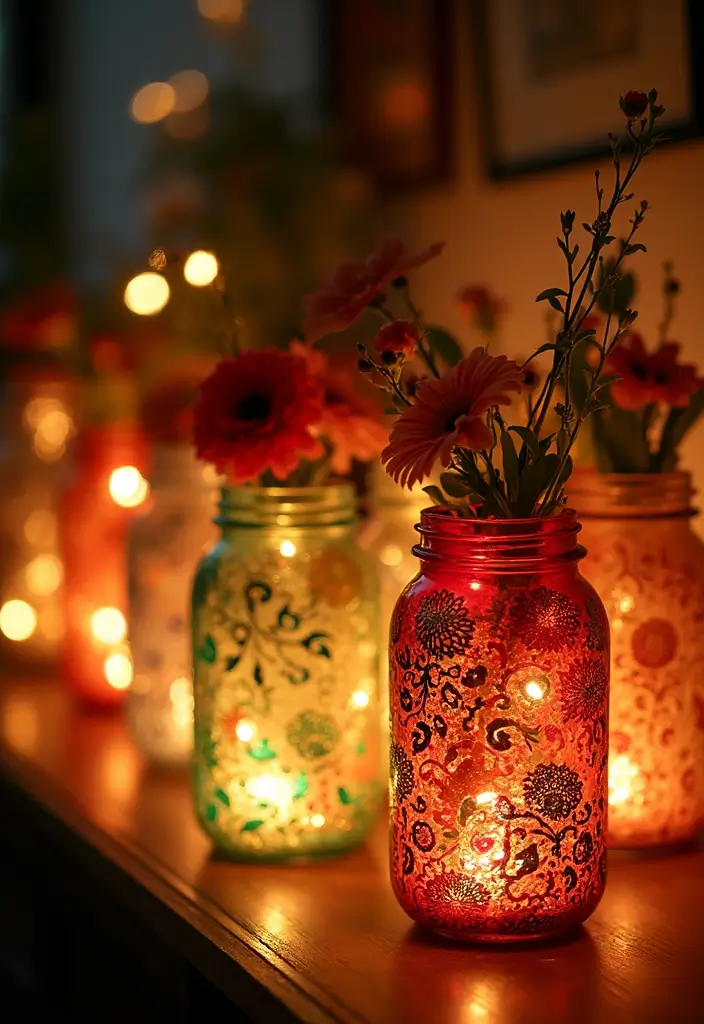 27 DIY Mehendi Decor Ideas at Home for Festive Celebrations - 10. Decorative Mehendi Jars