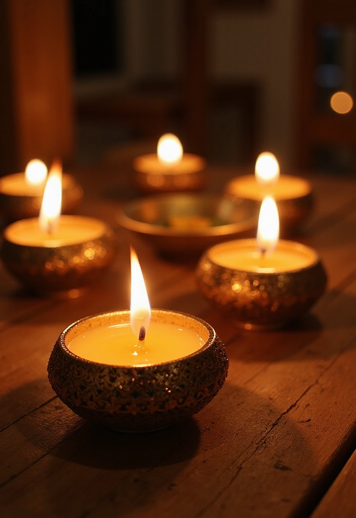 27 DIY Mehendi Decor Ideas at Home for Festive Celebrations - 13. Mehendi Decorated Votive Holders