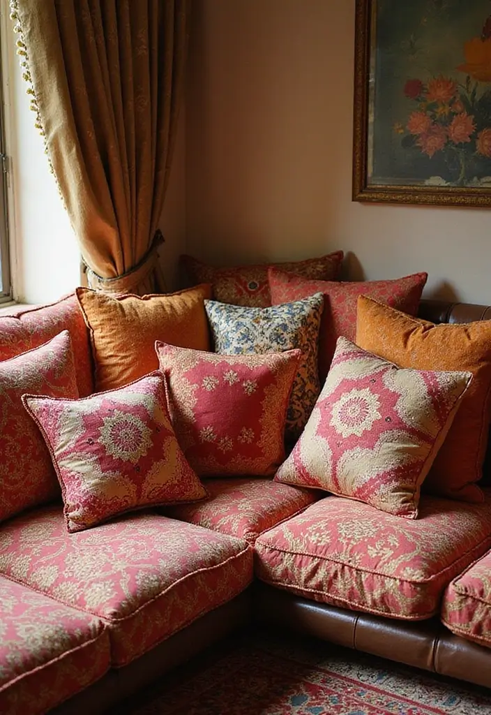 27 DIY Mehendi Decor Ideas at Home for Festive Celebrations - 18. Mehendi Inspired Plush Cushions