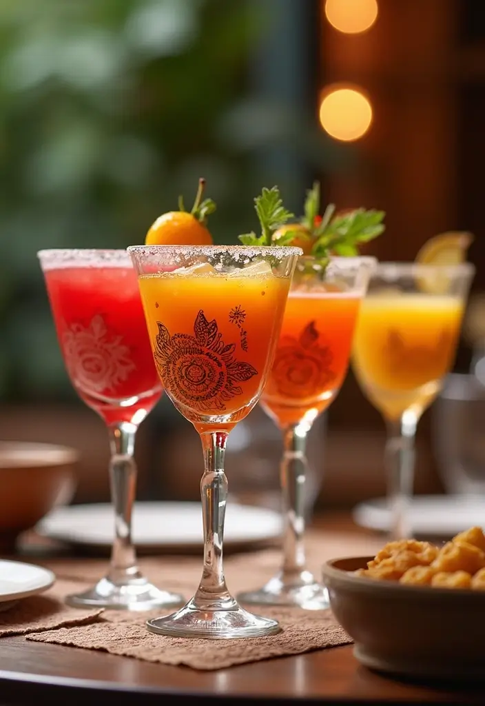 27 DIY Mehendi Decor Ideas at Home for Festive Celebrations - 24. Mehendi Decorated Drinking Glasses