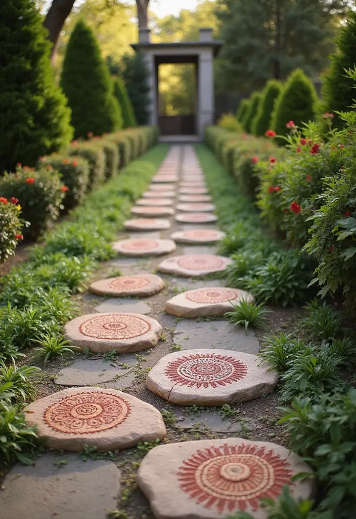 27 DIY Mehendi Decor Ideas at Home for Festive Celebrations - 27. Mehendi Inspired Garden Pathway