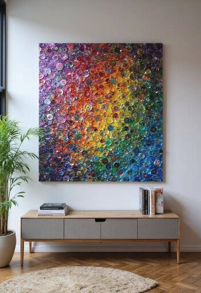 27 DIY Room Decor Ideas Crafts Wall Art That Elevate Your Space - 14. Upcycled CD Mosaic Art