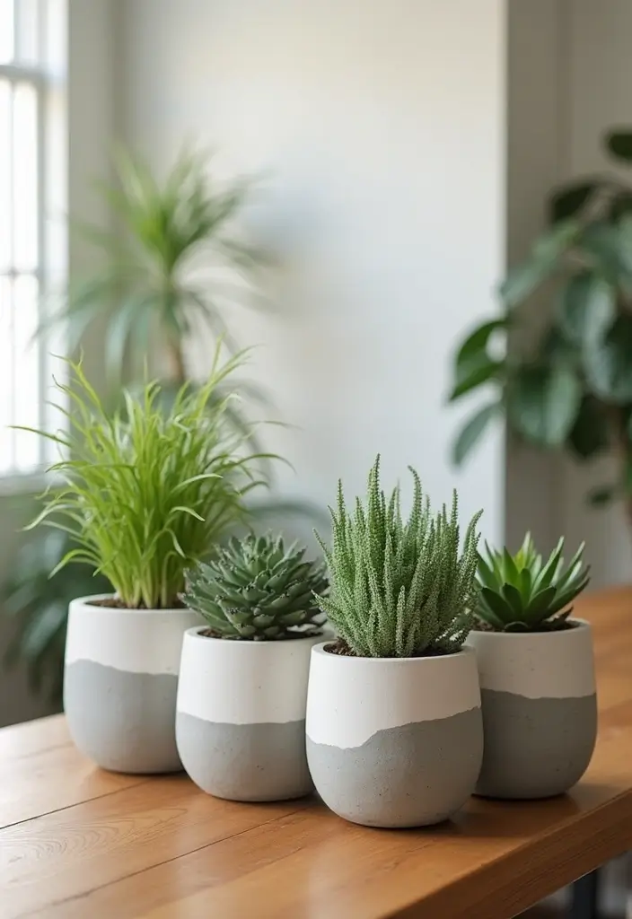 27 DIY Room Decor Ideas Crafts Wall Art That Elevate Your Space - 8. DIY Concrete Planters